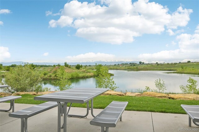 12854 Clearview St, Firestone, CO 80504 - view of patio with a water view