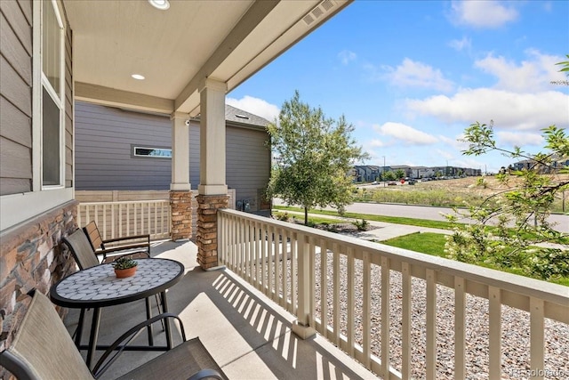 balcony with a porch
