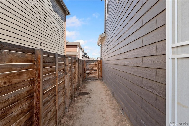 view of property exterior with fence