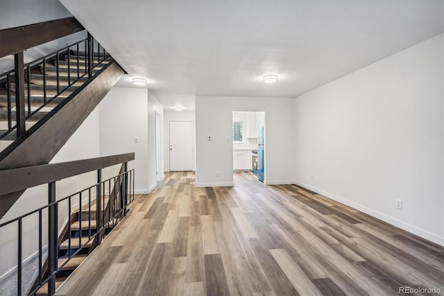 interior space with hardwood / wood-style flooring