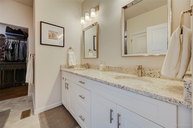 bathroom with vanity