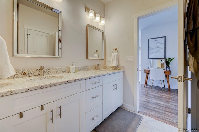 bathroom with vanity