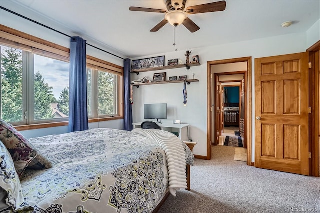 1361 Bross Ct, Evergreen, CO 80439 - bedroom featuring carpet and ceiling fan