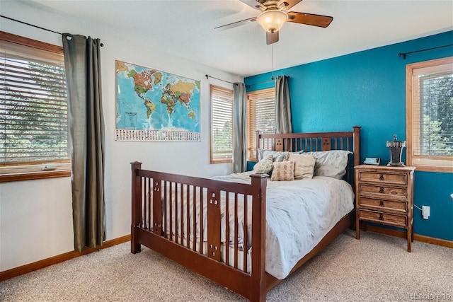 1361 Bross Ct, Evergreen, CO 80439 - bedroom featuring carpet flooring and a ceiling fan