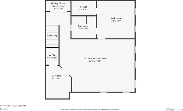 1361 Bross Ct, Evergreen, CO 80439 - view of property floor plan