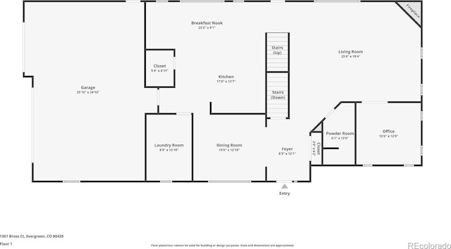 1361 Bross Ct, Evergreen, CO 80439 - view of property floor plan