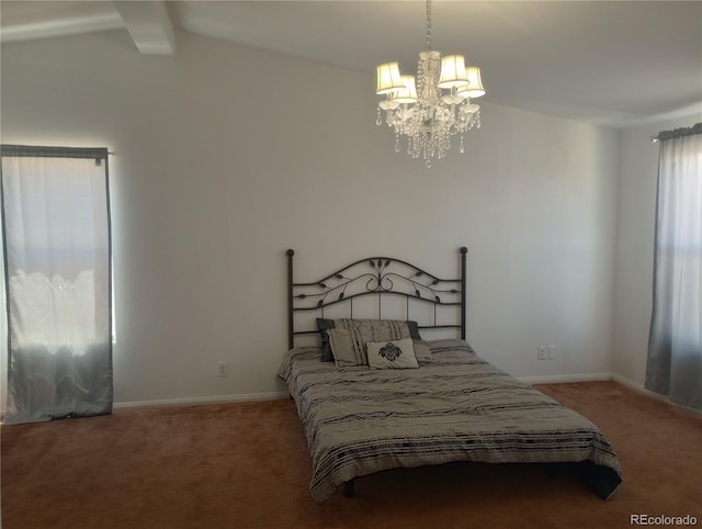 5511 Ridgetop Ct, Alamosa, CO 81101 - bedroom featuring carpet and a chandelier