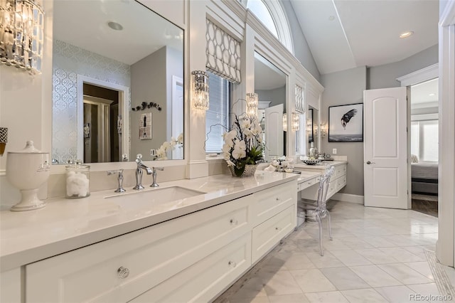 bathroom with vanity