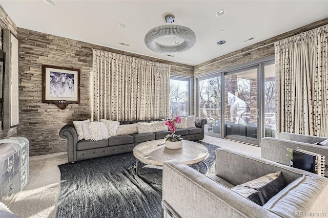 view of carpeted living room