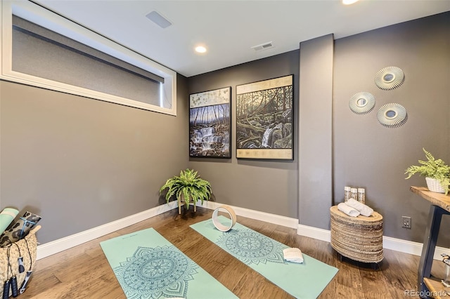 interior space featuring hardwood / wood-style flooring