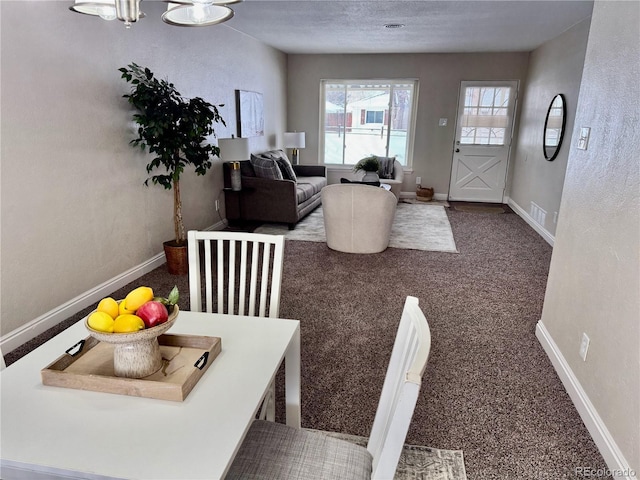 interior space featuring carpet floors