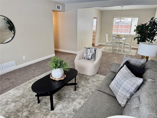 view of carpeted living room