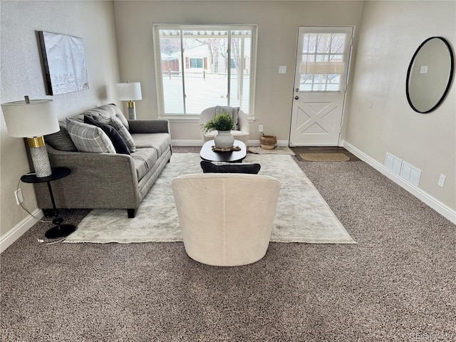 view of carpeted living room