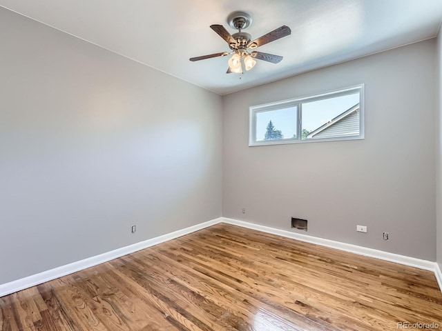10736 Logan Ct, Northglenn, CO 80233 - empty room with wood finished floors and a ceiling fan