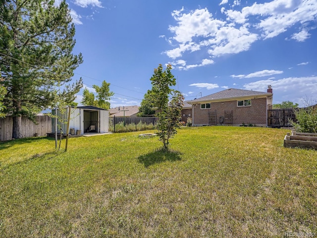 10736 Logan Ct, Northglenn, CO 80233 - fenced backyard featuring a storage unit