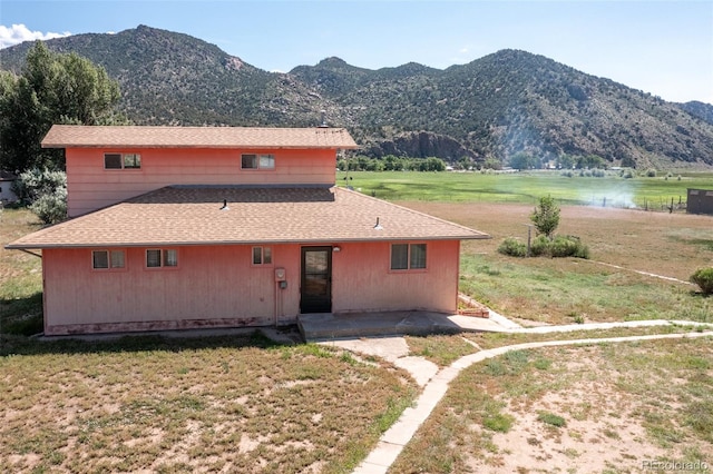 13705 County Road 45, Coaldale, CO 81222 - rear view of house featuring a yard and a mountain view