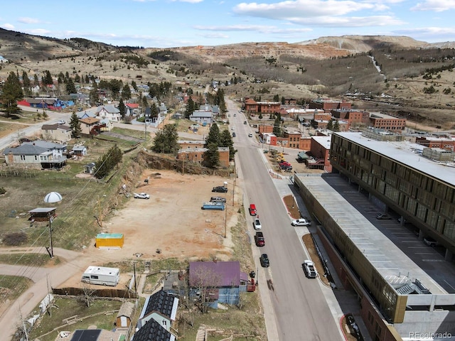 bird's eye view featuring a mountain view