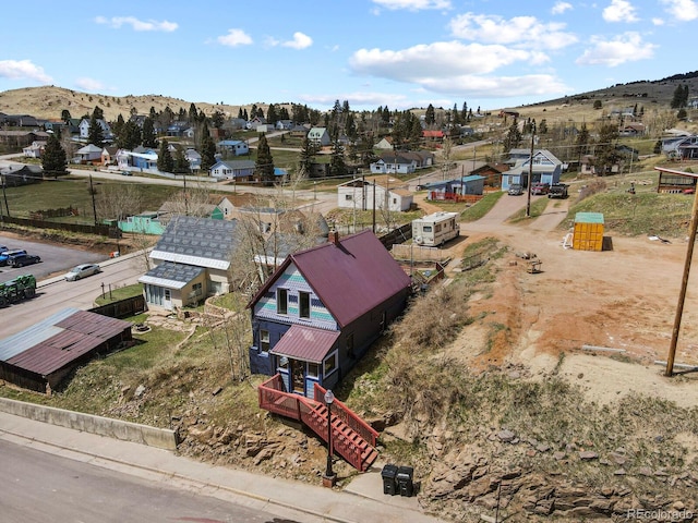 bird's eye view featuring a mountain view