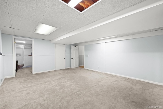 17852 E Long Ave, Centennial, CO 80016 - finished basement featuring carpet and a paneled ceiling