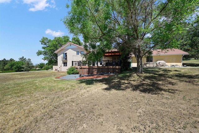 17852 E Long Ave, Centennial, CO 80016 - view of grassy yard featuring a deck