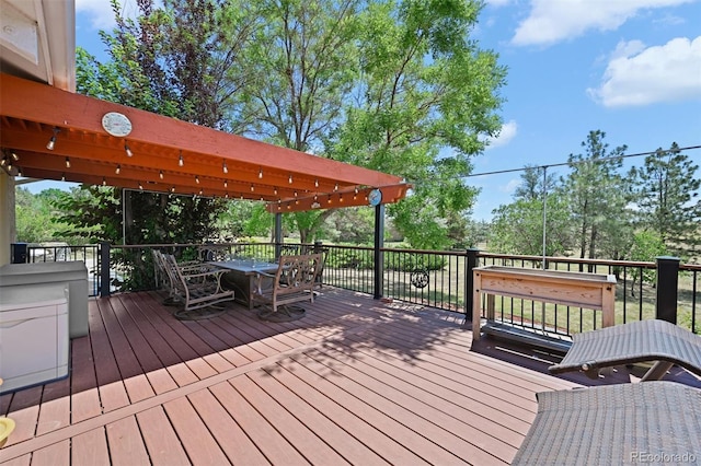 17852 E Long Ave, Centennial, CO 80016 - wooden terrace featuring outdoor dining space