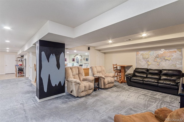 view of carpeted living room