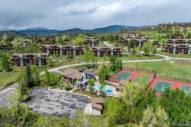 1655 Ranch Rd Unit 403, Steamboat Springs, CO 80487 - aerial view of a mountain backdrop and a pool