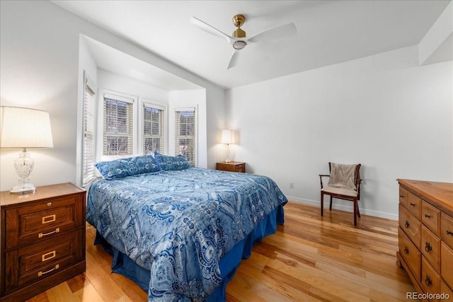 151 Marchant St, Black Hawk, CO 80422 - bedroom with light wood-style floors, baseboards, and a ceiling fan