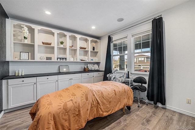 bedroom featuring light hardwood / wood-style floors