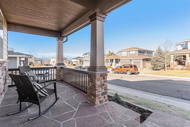 view of patio with covered porch