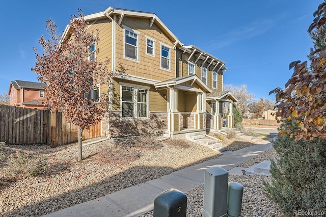 view of craftsman inspired home