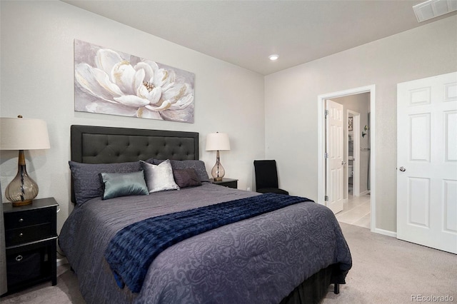 view of carpeted bedroom