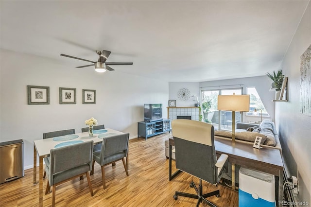 3240 Iris Ave Unit G409, Boulder, CO 80301 - office featuring light wood-style flooring, ceiling fan, and baseboards