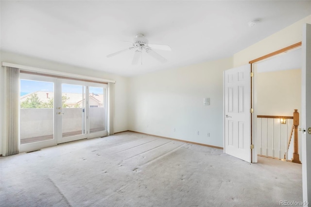 174 Luxury Ln, Colorado Springs, CO 80921 - carpeted spare room with ceiling fan and baseboards