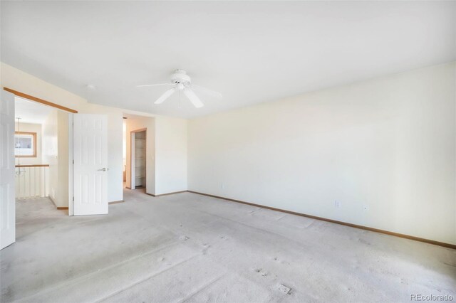 174 Luxury Ln, Colorado Springs, CO 80921 - empty room with ceiling fan and light colored carpet