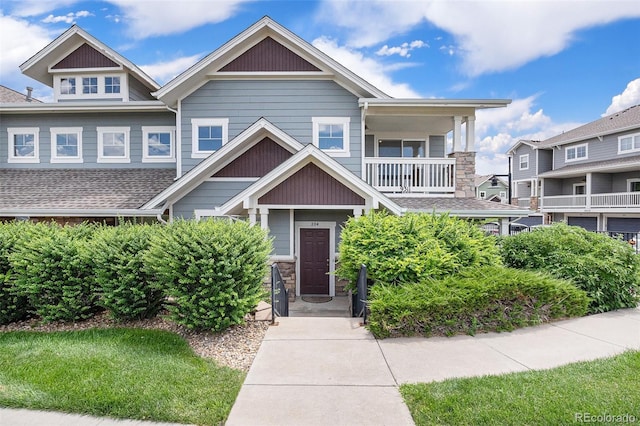 9311 Amison Cir Unit 204, Parker, CO 80134 - craftsman-style house with a balcony and stone siding