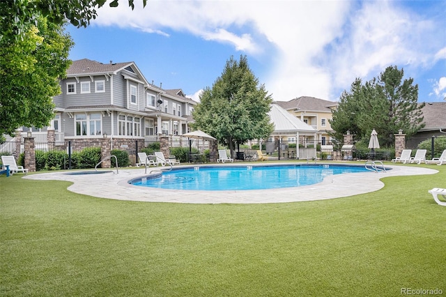 9311 Amison Cir Unit 204, Parker, CO 80134 - community pool with a gazebo and a patio