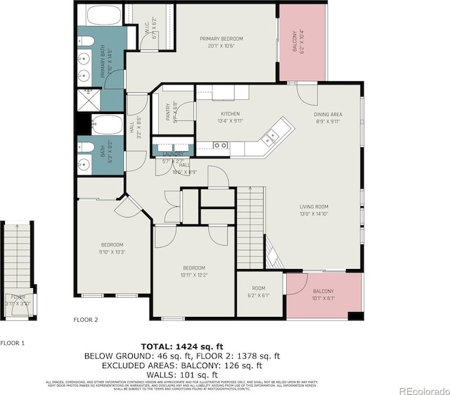9311 Amison Cir Unit 204, Parker, CO 80134 - view of floor plan / room layout