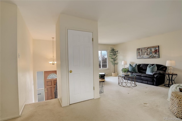 view of carpeted living room