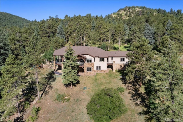 aerial view with a view of trees