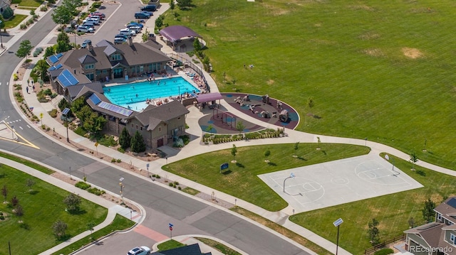 9250 Garnett Way Unit D, Arvada, CO 80007 - bird's eye view of a pool area
