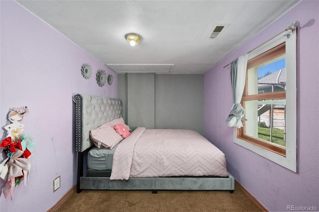 bedroom featuring carpet flooring