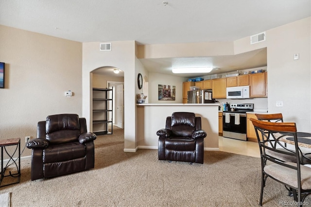 view of carpeted living room