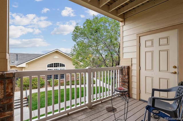 view of wooden deck