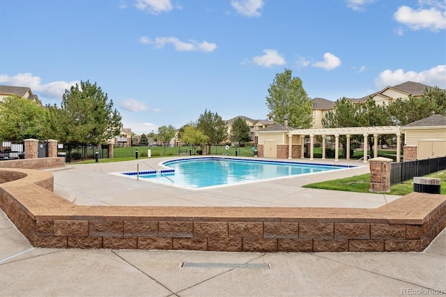 view of pool with a patio