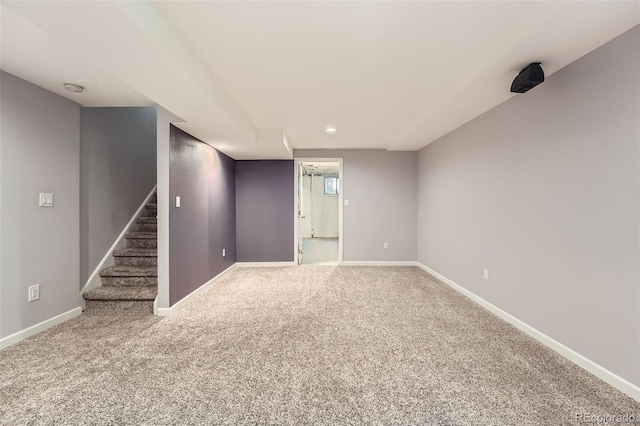 6492 Simms St Unit A, Arvada, CO 80004 - finished below grade area with carpet, stairs, and baseboards