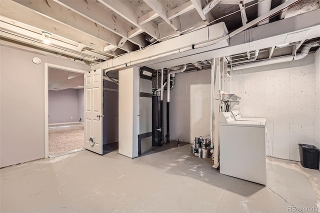 6492 Simms St Unit A, Arvada, CO 80004 - unfinished below grade area featuring independent washer and dryer