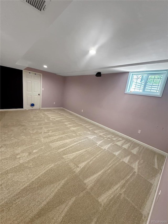 6492 Simms St Unit A, Arvada, CO 80004 - basement featuring light colored carpet and recessed lighting