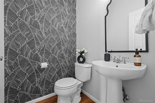 2880 Breezy Ln, Castle Rock, CO 80109 - bathroom featuring wood finished floors and toilet