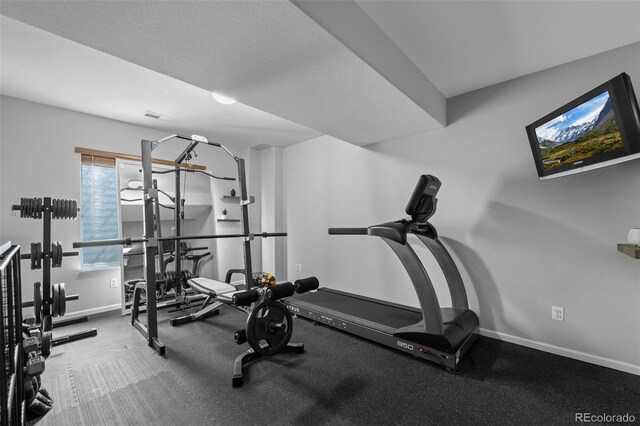 2880 Breezy Ln, Castle Rock, CO 80109 - workout area featuring baseboards